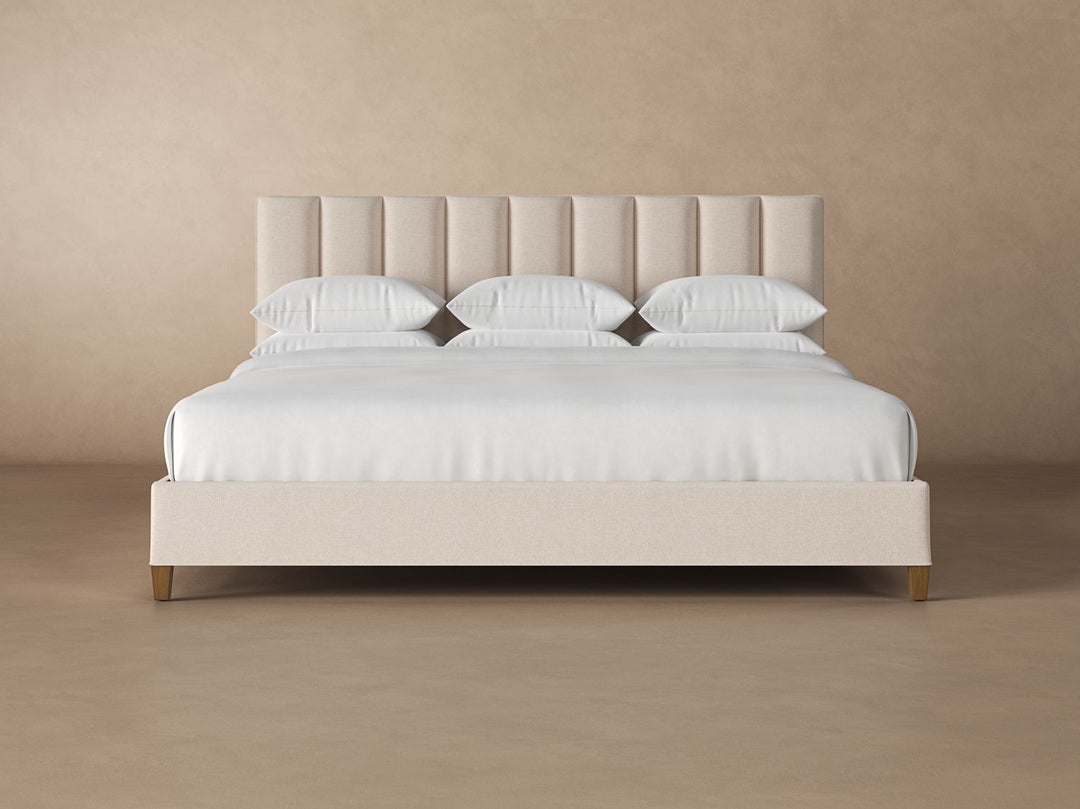 Angled Kenai Bed Frame in Oatmeal#color_oatmeal