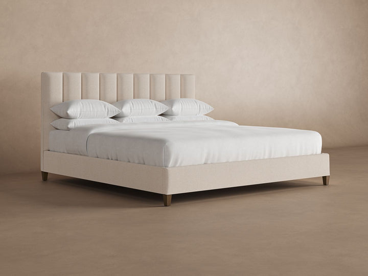 Angled Kenai Bed Frame in Oatmeal#color_oatmeal