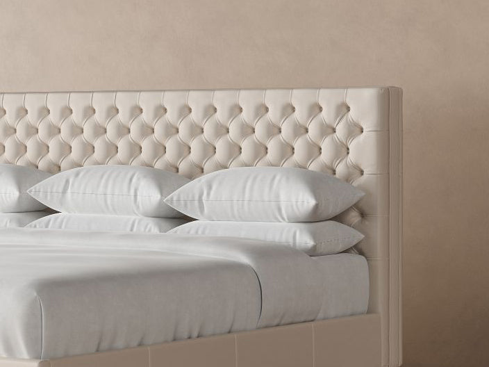 Kincaid Leather Bed Frame in arctic#color_arctic