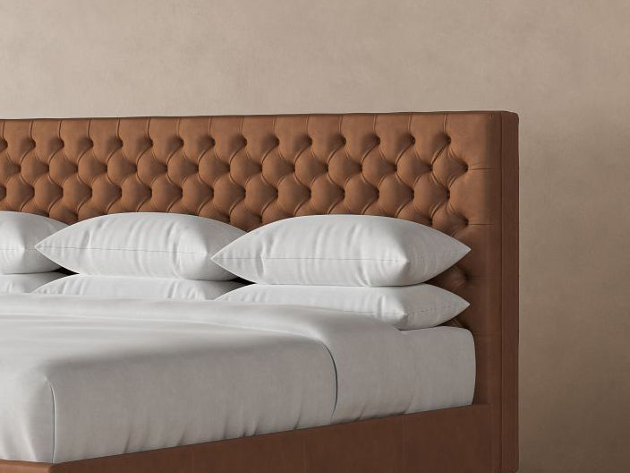 Kincaid Leather Bed Frame in cognac#color_cognac