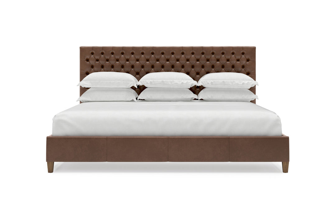 Kincaid Leather Bed Frame in espresso#color_espresso