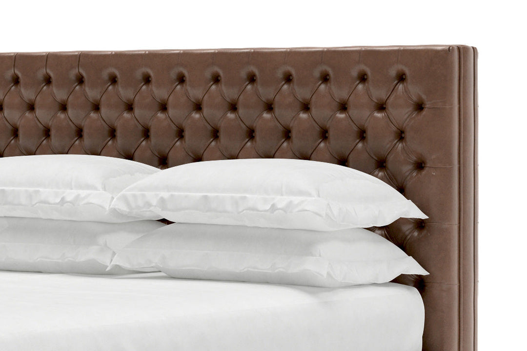 Kincaid Leather Bed Frame in espresso#color_espresso