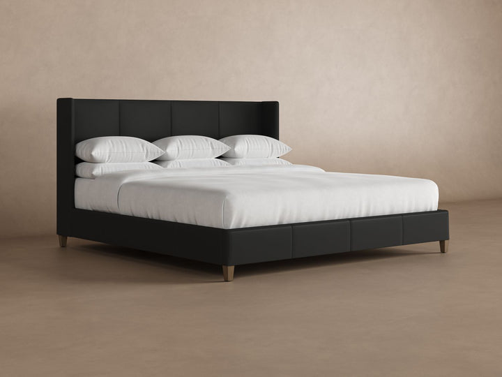 Kodiak Leather Bed in Jet #color_jet
