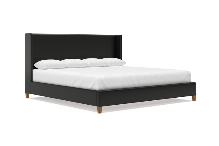 Kodiak Leather Bed in Jet #color_jet