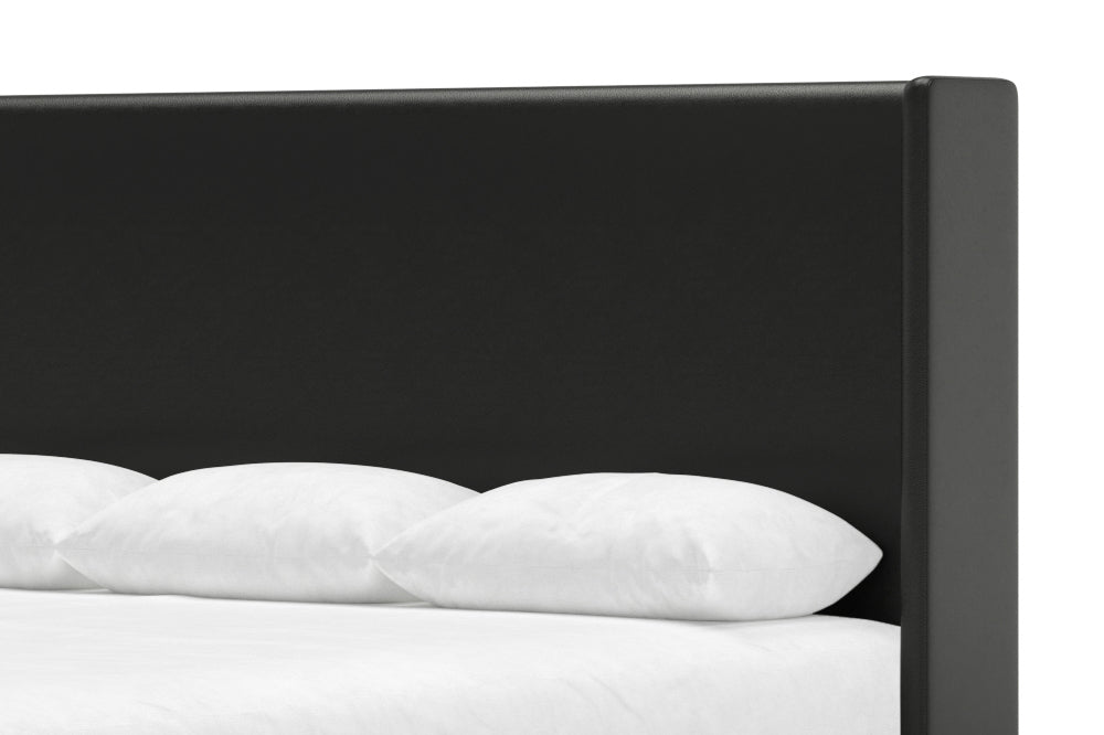 Kodiak Leather Headboard in Jet #color_jet