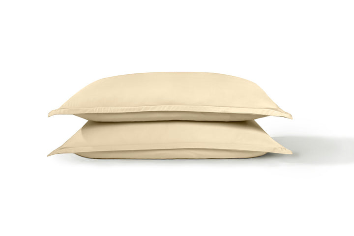Light gold sham pillow stack#color_wheat
