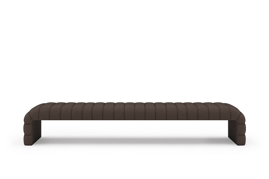 Louis Channel Bench in Bark#color_bark