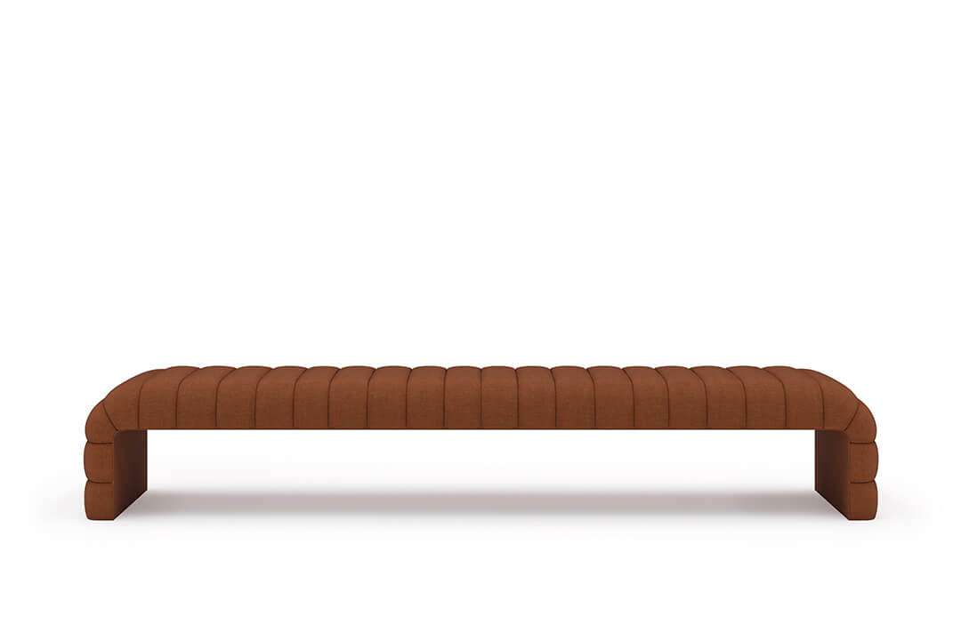 Louis Channel Bench in Clay#color_clay