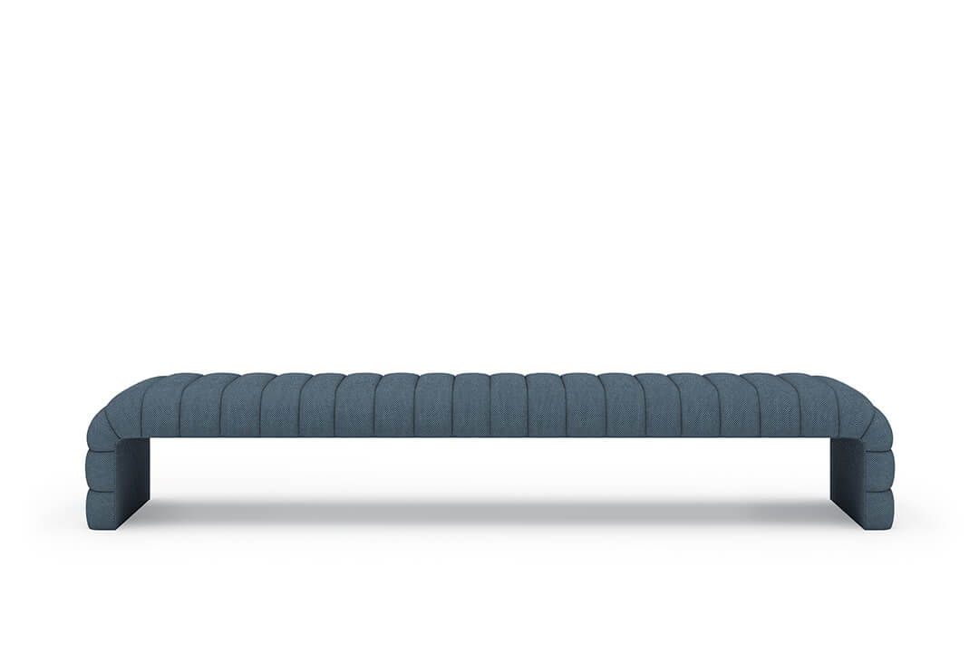 Louis Channel Bench in Steel#color_steel
