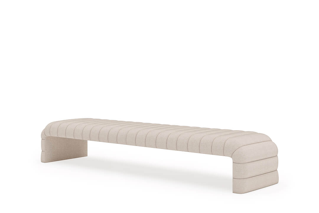 Louis Channel Bench in Oatmeal#color_oatmeal