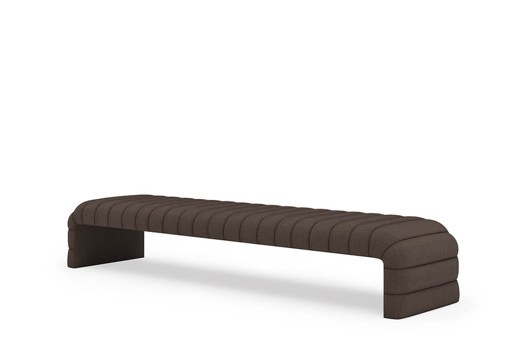 Louis Channel Bench in Bark#color_bark