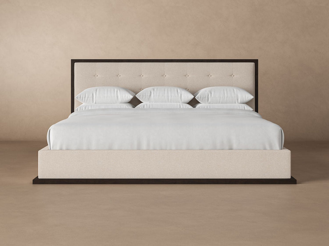 Marlow Bed Frame in Oatmeal#color_oatmeal-chestnut