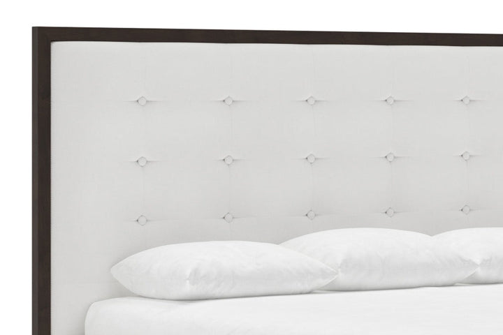 Marlow Headboard in Snow and Wenge#color_snow-chestnut