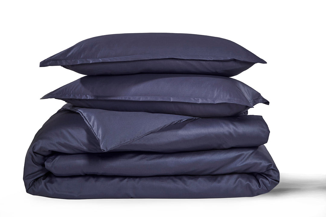 Navy sham pillow duvet stack#color_navy