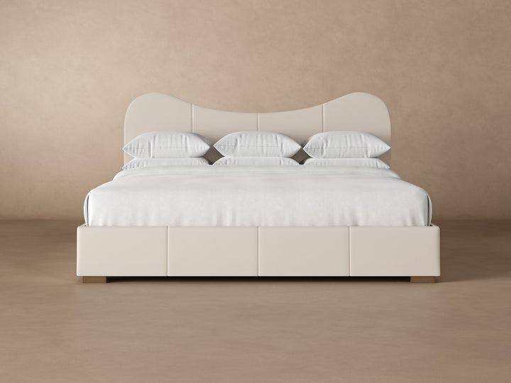 Wave Leather Headboard in Arctic#color_arctic