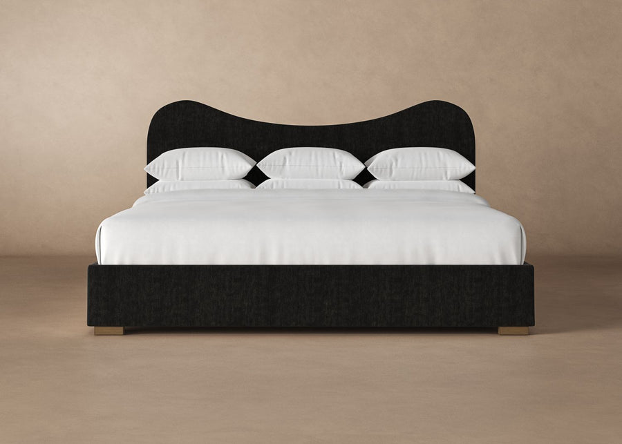 Wave Bed Frame in onyx #color_onyx
