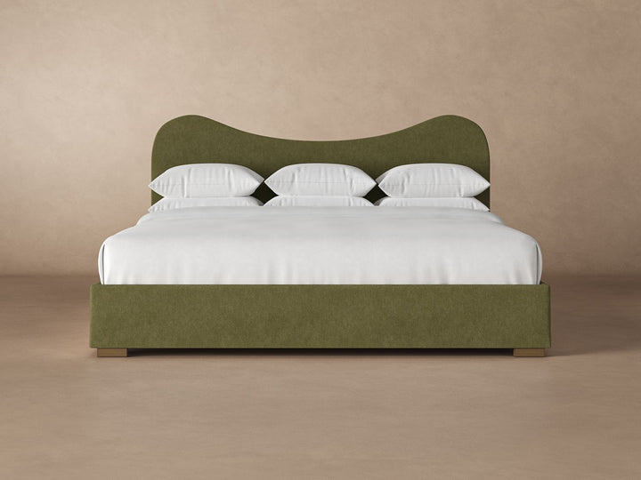 Wave Bed Frame in Moss#color_moss