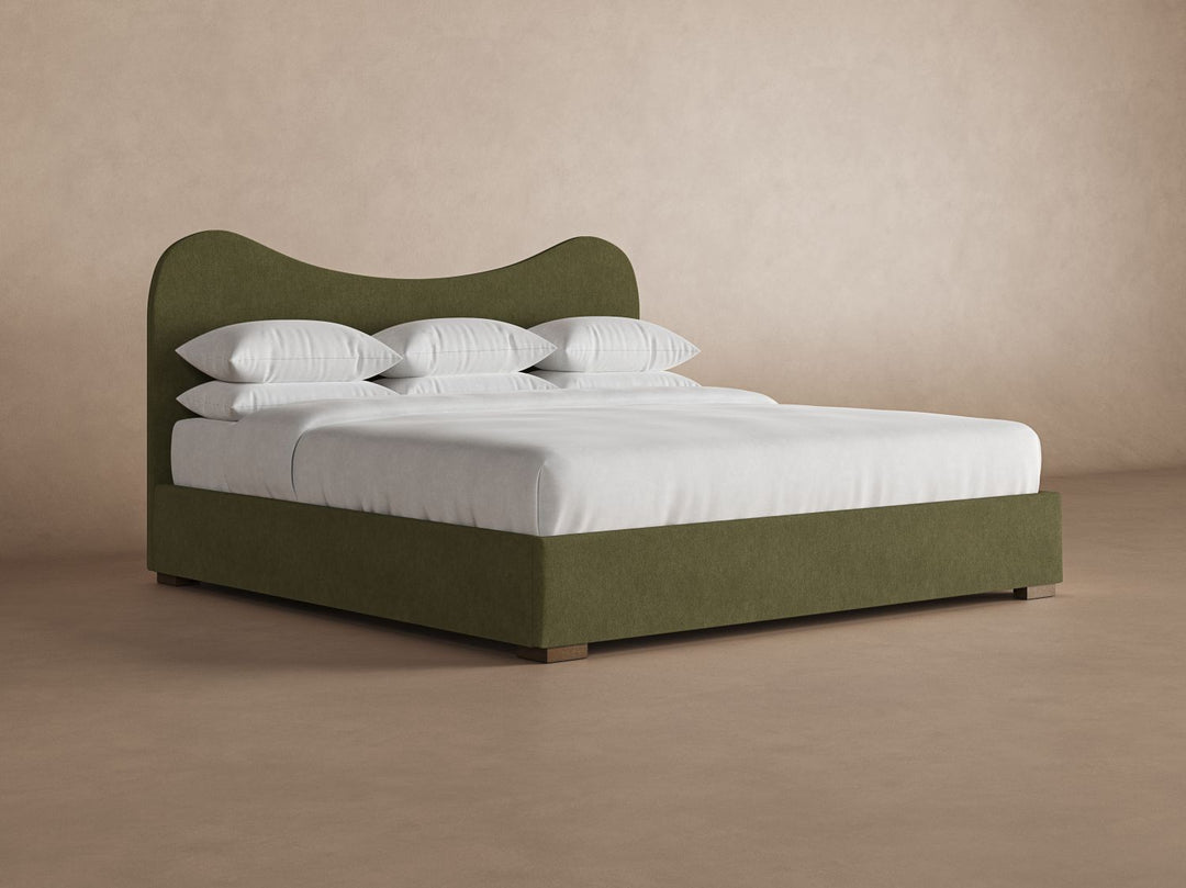 Wave Bed Frame in Moss#color_moss