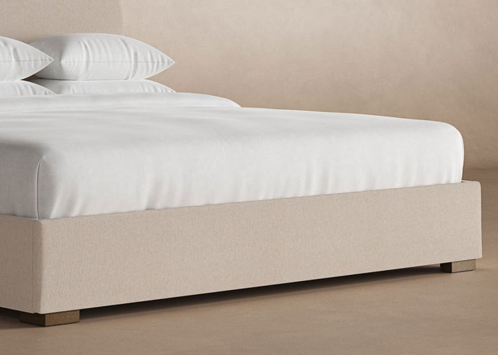 Wave Bed Frame in Oatmeal#color_oatmeal