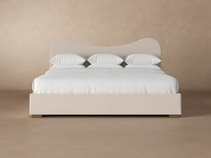 Wave Bed Frame in Oatmeal#color_oatmeal
