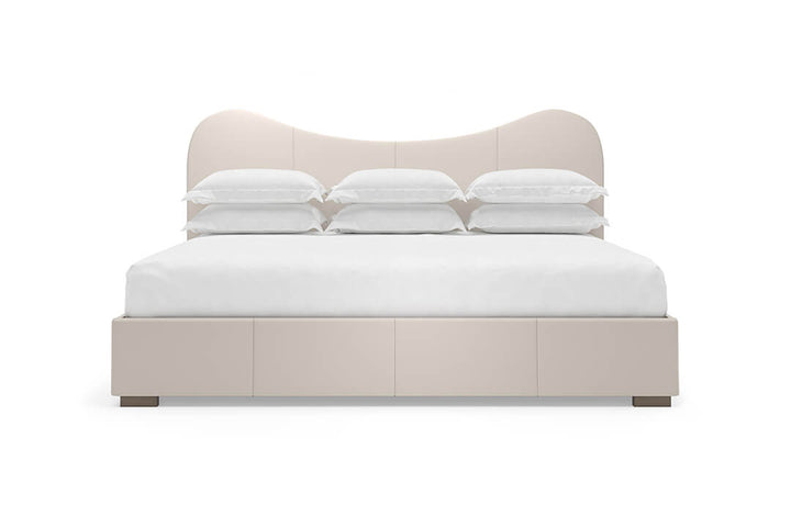 Wave Leather Bed in Arctic#color_arctic