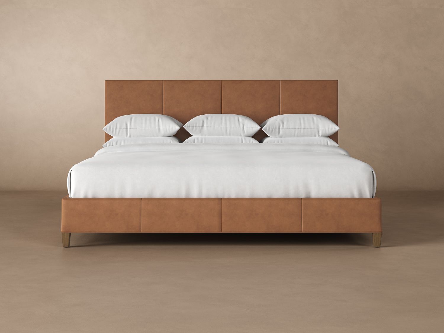 Luxurious Tufted Leather Bed - Alaskan King Bed Frame