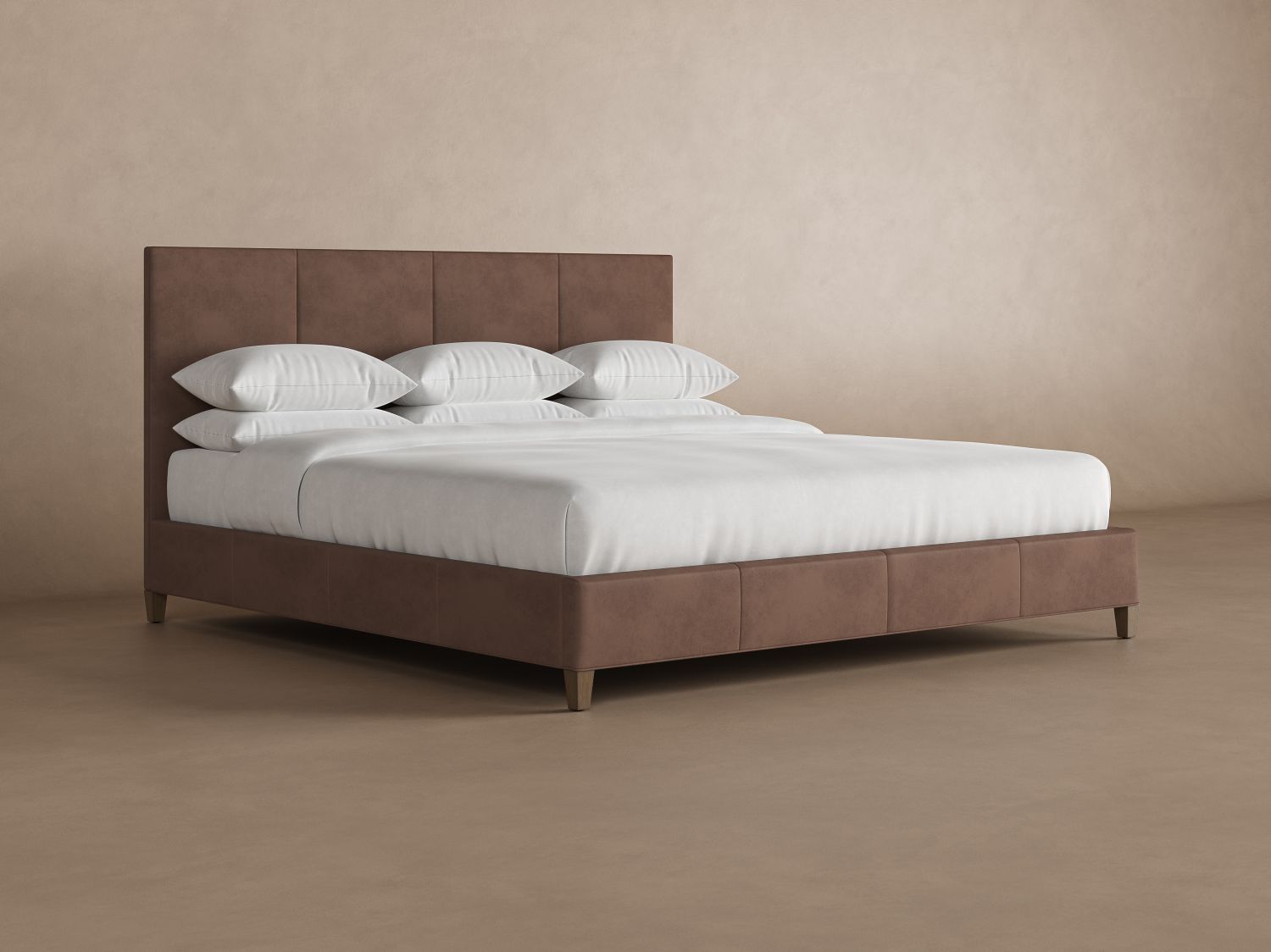 Luxurious Tufted Leather Bed - Alaskan King Bed Frame
