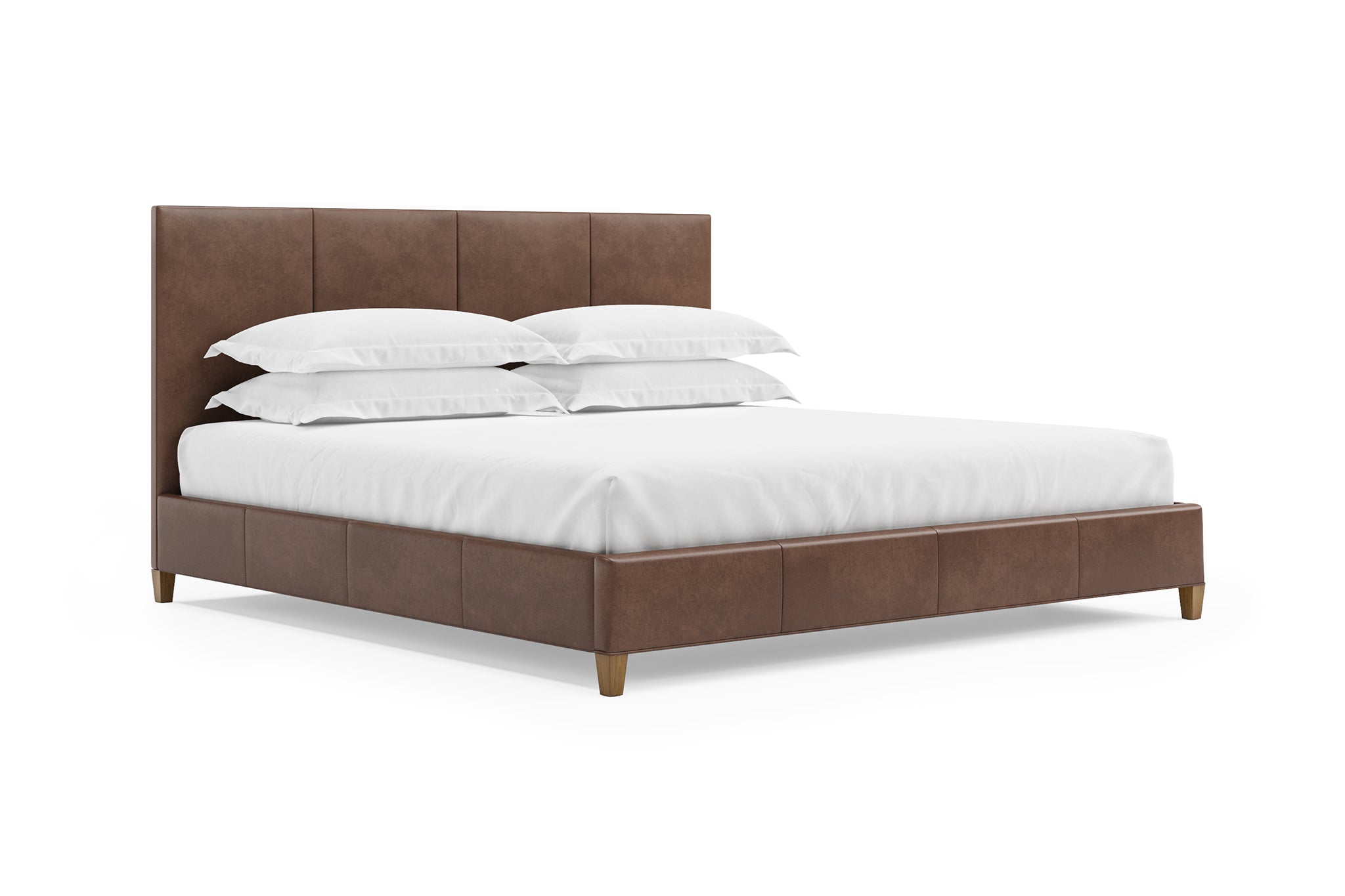 Luxurious Tufted Leather Bed - Alaskan King Bed Frame