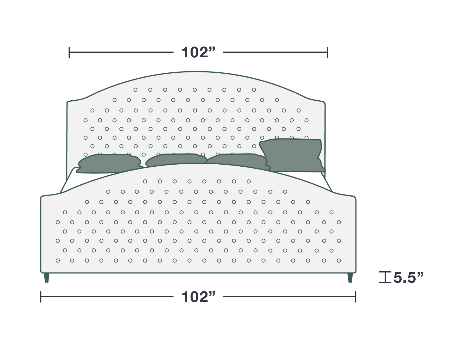 Archie Size Guide Archie with Footboard Leather Bed